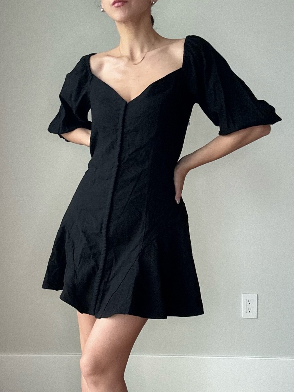 ZARA Black sleeve dress